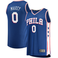 tocy P.76ers #0 Tyrese Maxey  Royal Fast Break Replica Jerseys - Icon Edition