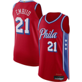 tocy P.76ers #21 Joel Embiid Jordan Brand Red Authentic Player Jerseys - Statement Edition