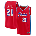 tocy P.76ers #21 Joel Embiid Red Fast Break Replica Player Jerseys - Statement Edition