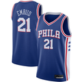 tocy P.76ers #21 Joel Embiid Royal 2019-2020 Swingman Jerseys - Icon Edition