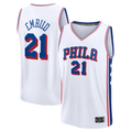 tocy P.76ers #21 Joel Embiid White Fast Break Replica Player Jerseys - Association Edition