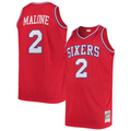 tocy P.76ers #2 Moses Malone Mitchell & Ness Red 1982-83 Big & Tall Hardwood Classics Swingman Jerseys