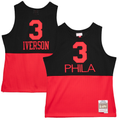 tocy P.76ers #3 Allen Iverson Mitchell & Ness Black 2003-04 Hardwood Classics Reload 2.0 Swingman Jerseys