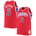 tocy P.76ers #3 Allen Iverson Mitchell & Ness Red 1996-97 Big & Tall Hardwood Classics Swingman Jerseys
