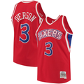 tocy P.76ers #3 Allen Iverson Mitchell & Ness Red 1996-97 Hardwood Classics Swingman Jerseys