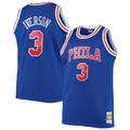 tocy P.76ers #3 Allen Iverson Mitchell & Ness Royal 199697 Big & Tall Hardwood Classics Swingman Jerseys