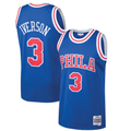 tocy P.76ers #3 Allen Iverson Mitchell & Ness Royal 199697 Hardwood Classics Swingman Jerseys