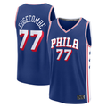 tocy P.76ers #77 V. J. Edgecombe Royal 2025 Draft First Round Pick Fast Break Replica Jerseys - Icon Edition