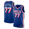 tocy P.76ers #77 V. J. Edgecombe Royal 2025 Draft First Round Pick Swingman Jerseys - Icon Edition