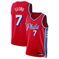 tocy P.76ers #7 Jaylen Brown Red Swingman Jerseys - Statement Edition