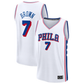 tocy P.76ers #7 Jaylen Brown White Fast Break Jerseys - Association Edition