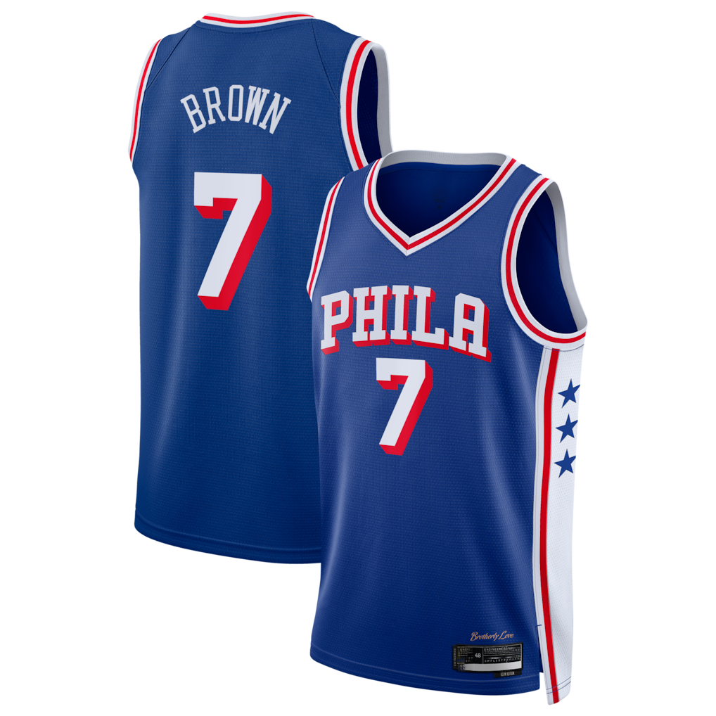 tocy P.76ers #7 Royal Swingman Jerseys - Icon Edition