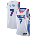 tocy P.76ers #7 White Swingman Jerseys - Association Edition