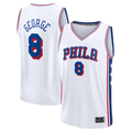 tocy P.76ers #8 Paul George White Fast Break Replica Player Jerseys