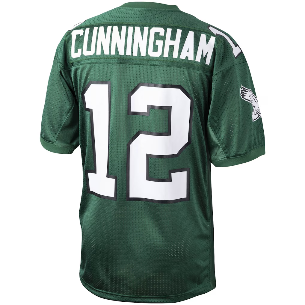 Tocy P.Eagles 1992 #12 Randall Cunningham Mitchell & Ness Green Authentic Throwback Retired Player Stitched Puhic Jersey