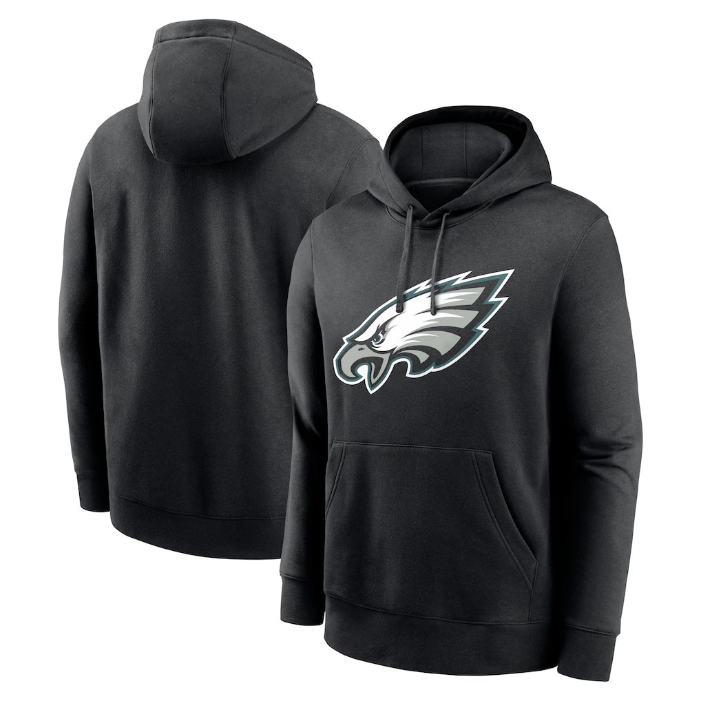 Tocy P.Eagles Black LOGO Pullover Hoodies Home Game Stitched Jerseys