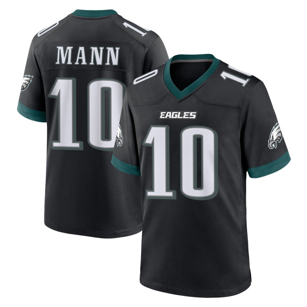 Tocy P.Eagles #10 Braden Mann Player Black Game Home Stitched Jerseys