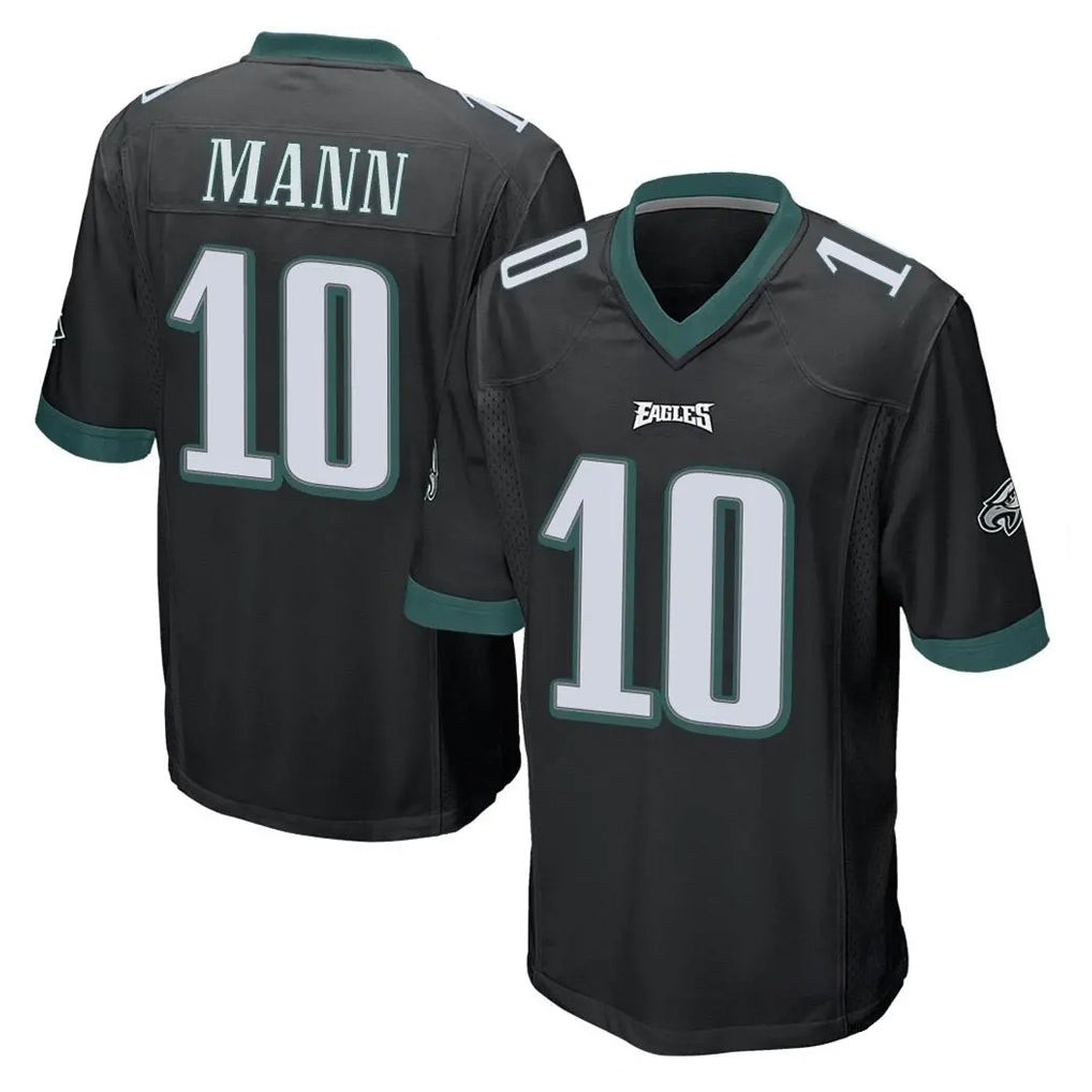 Tocy P.Eagles #10 Braden Mann Player Black Home Game Stitched Jerseys