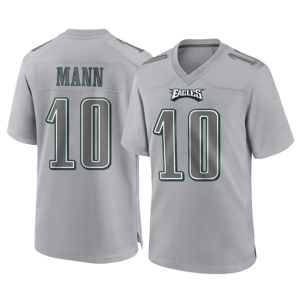 Tocy P.Eagles #10 Braden Mann Player Gray Atmosphere Fashion Home Game Stitched Jerseys