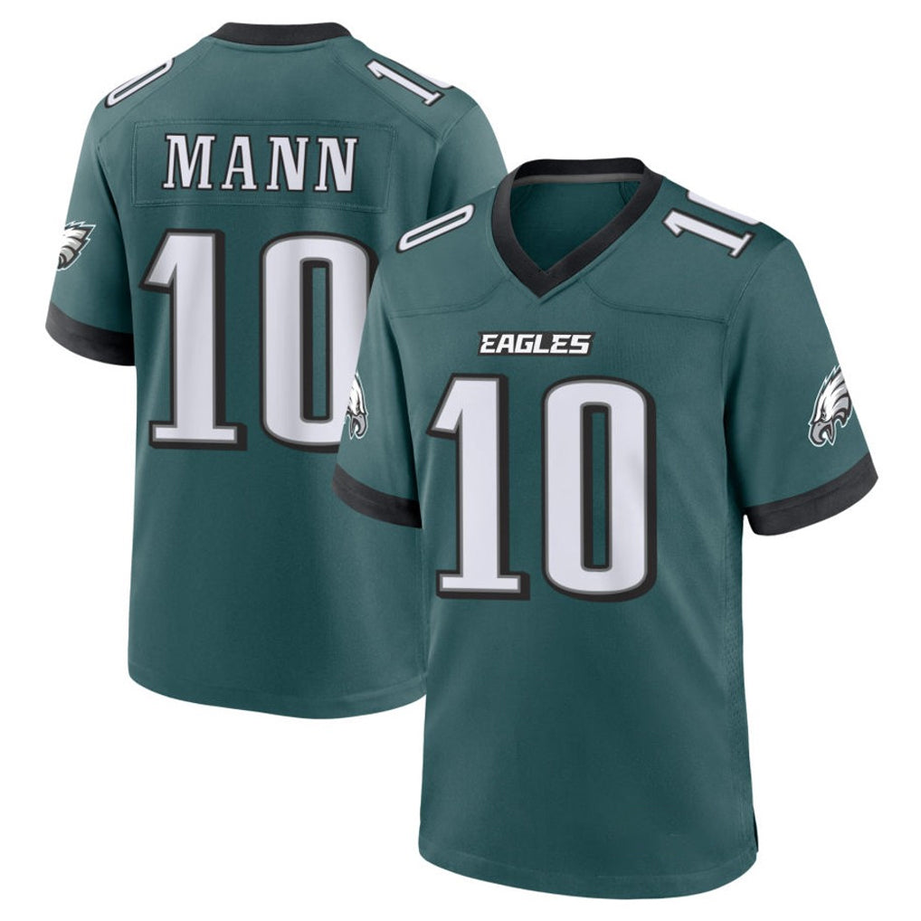 Tocy P.Eagles #10 Braden Mann Player Green Home Game Stitched Jerseys