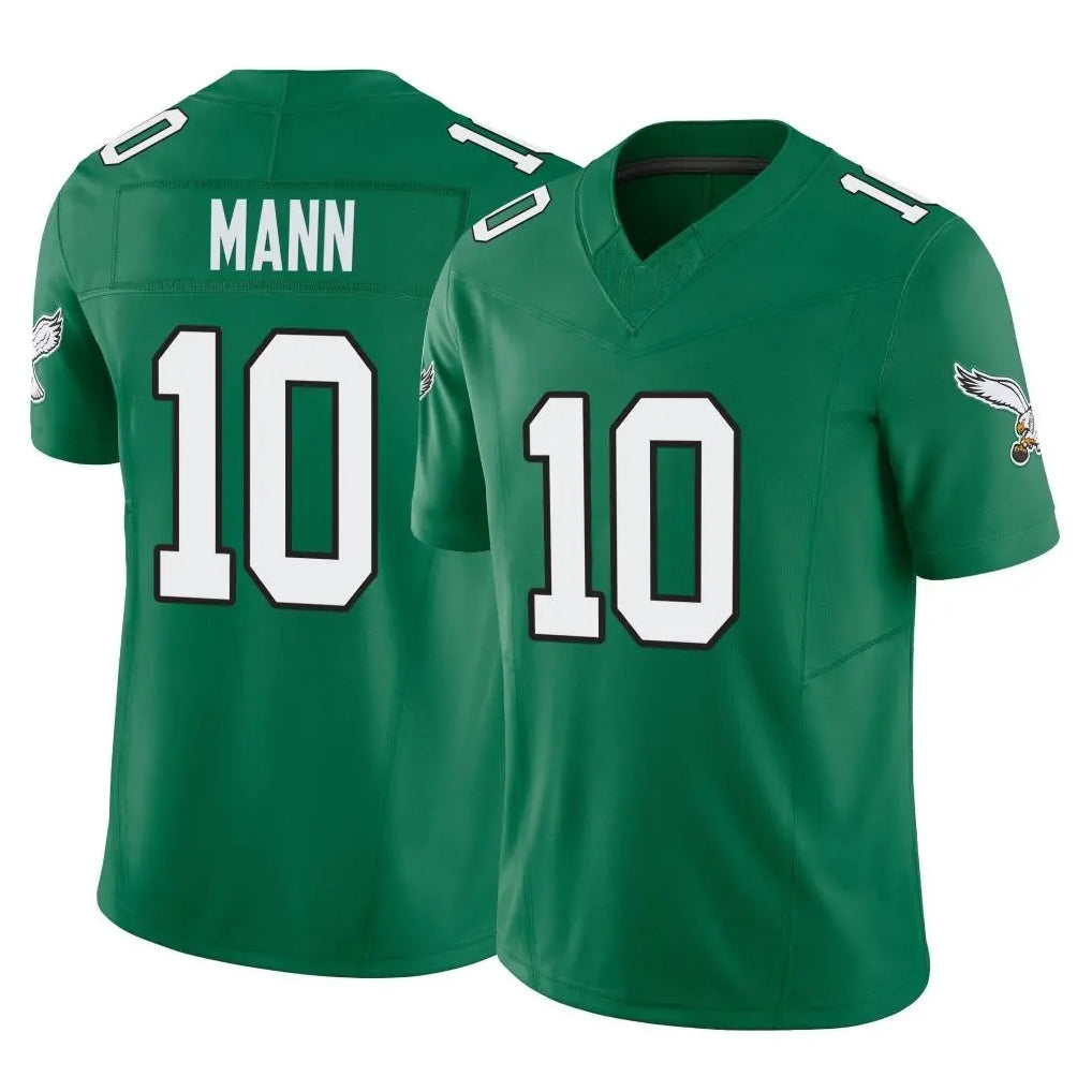 Tocy P.Eagles #10 Braden Mann Player Green Kelly Alternate Vapor F.U.S.E. Home Game Stitched Jerseys