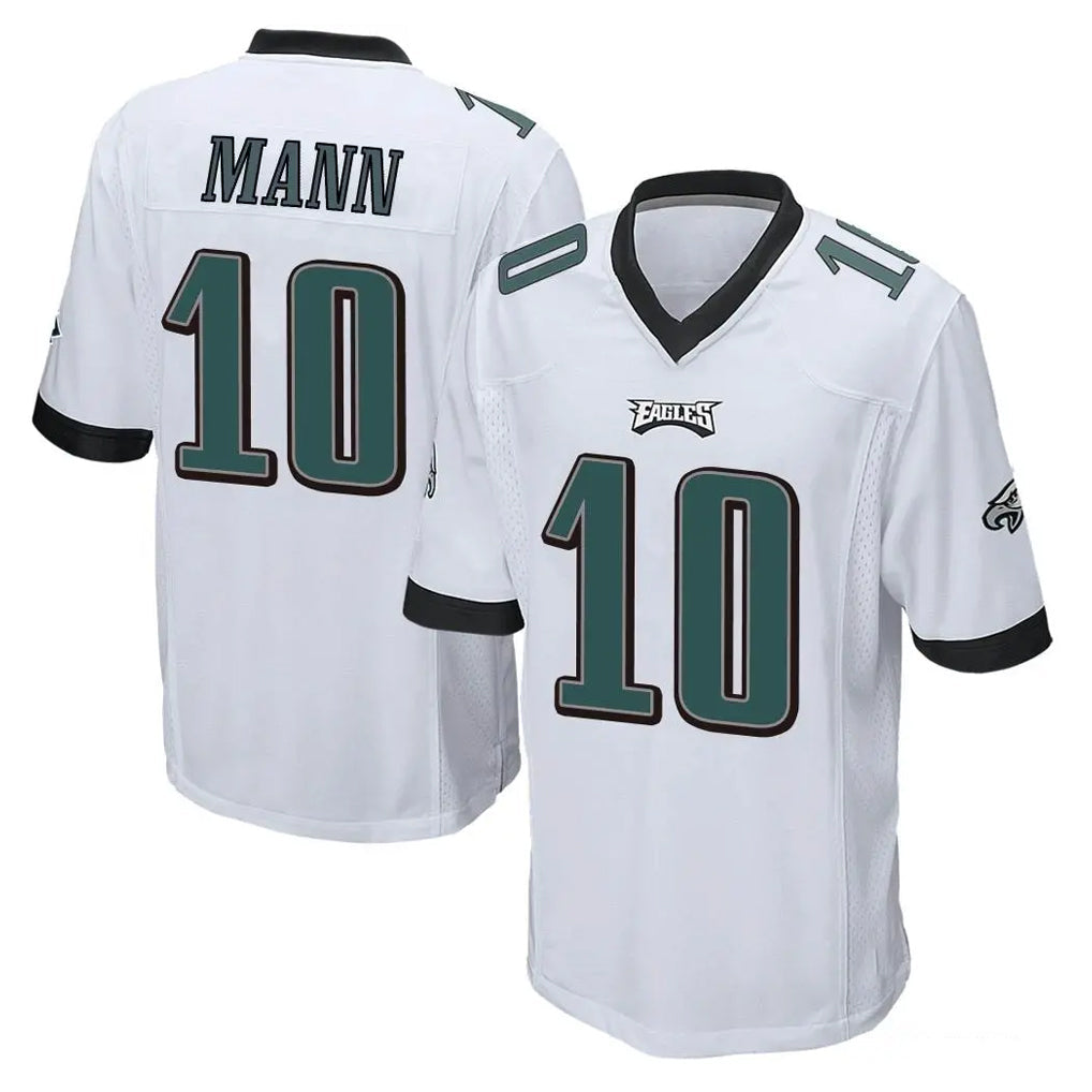 Tocy P.Eagles #10 Braden Mann Player White Home Game Stitched Jerseys