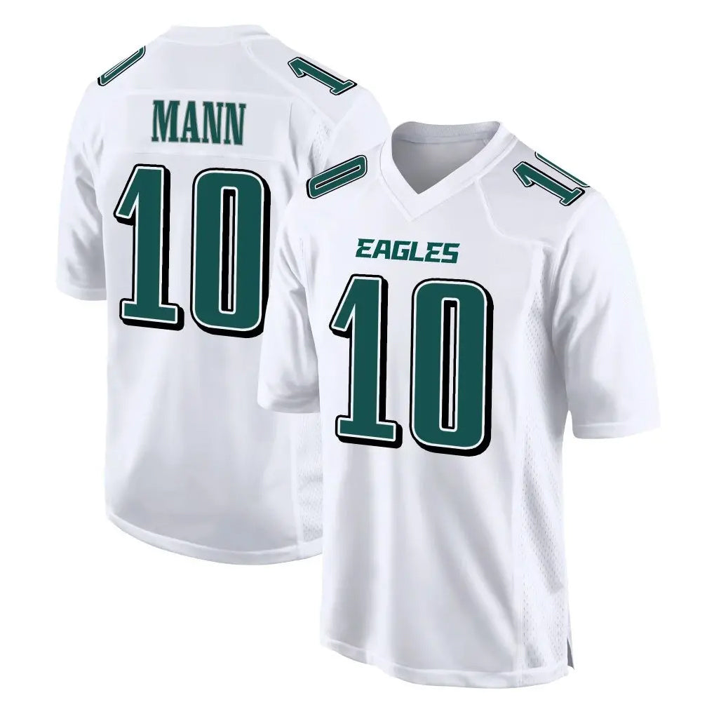 Tocy P.Eagles #10 Braden Mann Player White Tundra Fashion Home Game Stitched Jerseys