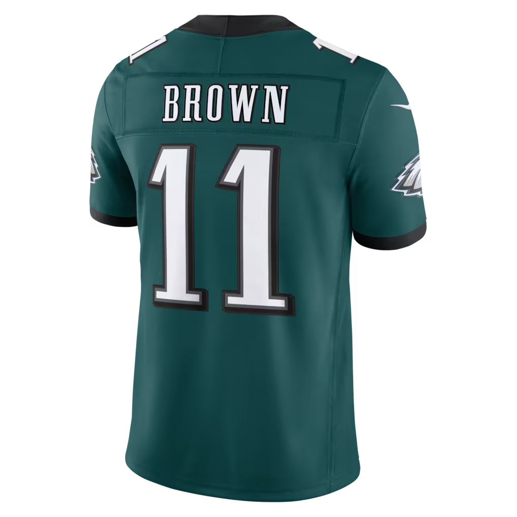 tocy P.Eagles #11 A.J. Brown Midnight Green Team Vapor F.U.S.E. Stitched Limited Jerseys