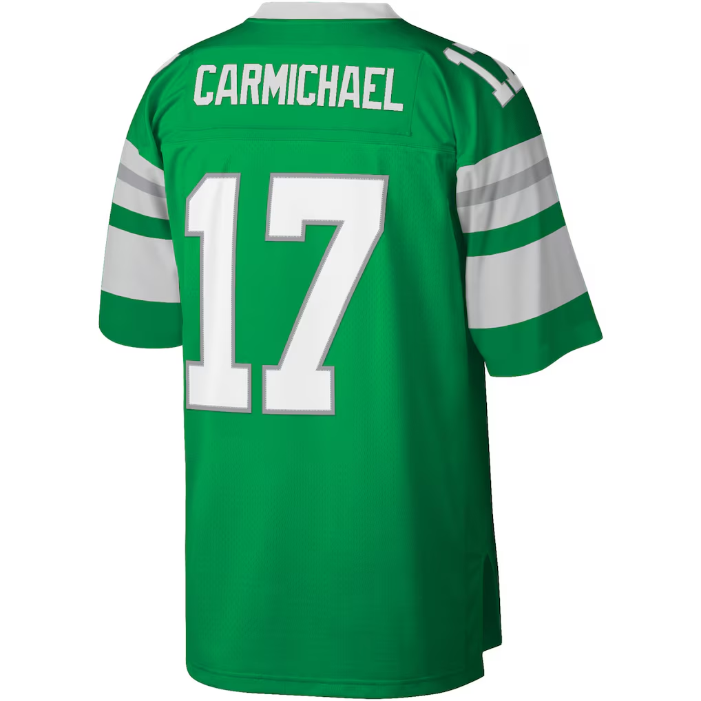 Tocy P.Eagles #17 Harold Carmichael Mitchell & Ness Kelly Green Legacy Replica Stitched Puhic Jersey