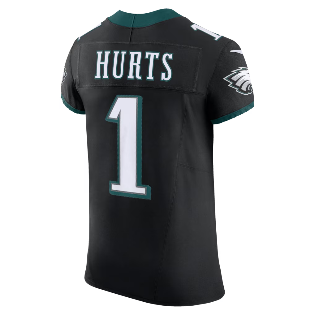tocyP.Eagles #1 Jalen Hurts Black Alternate Vapor F.U.S.E. Elite Stitched Jerseys