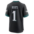 tocy P.Eagles #1 Jalen Hurts Player Black Home Game Stitched Jerseys