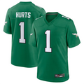 tocy P.Eagles #1 Jalen Hurts Player Kelly Green Game Stitched Jerseys
