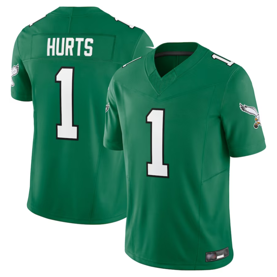 tocy P.Eagles #1 Jalen Hurts Player Kelly Green Vapor F.U.S.E. Limited Stitched Jerseys