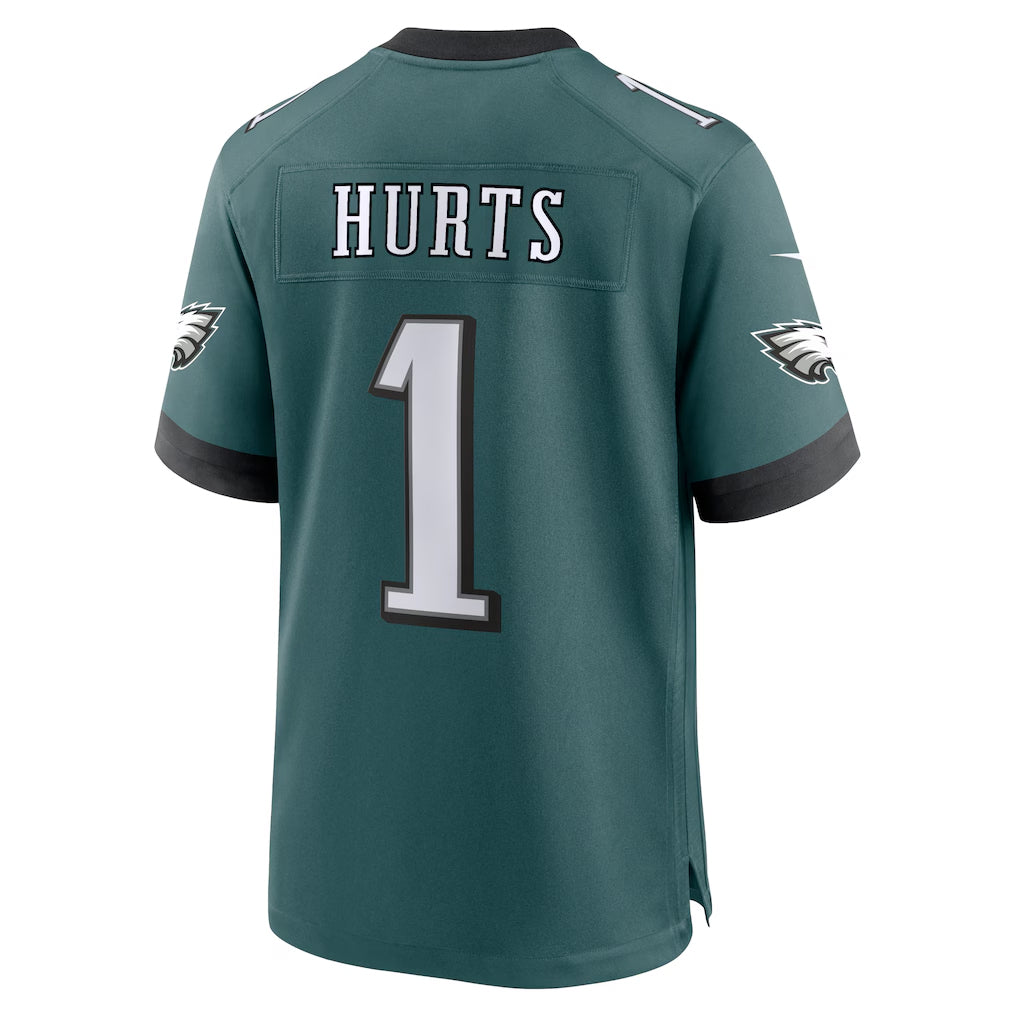 tocy P.Eagles #1 Jalen Hurts Player Midnight Green Home Game Stitched Jerseys
