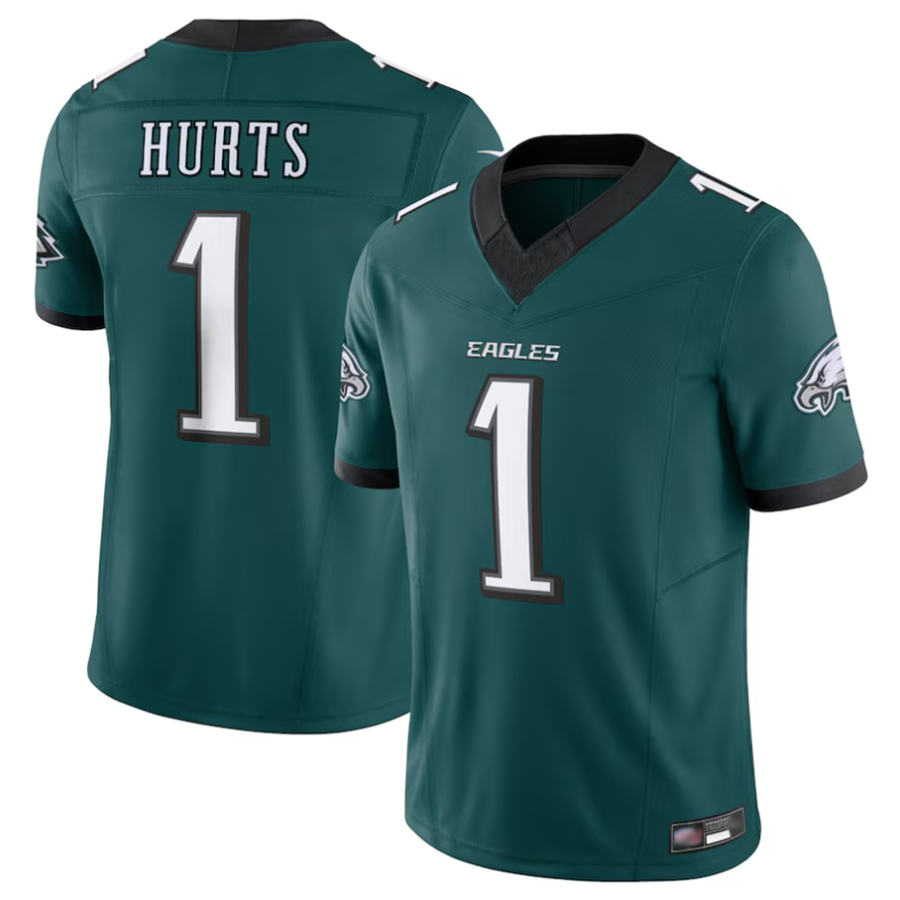 tocy P.Eagles #1 Jalen Hurts Player Midnight Green Vapor F.U.S.E. Limited Stitched Jerseys