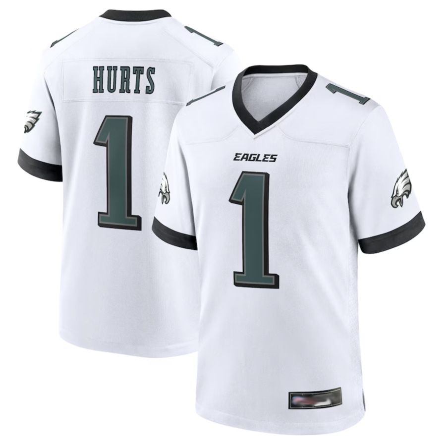 tocy P.Eagles #1 Jalen Hurts Player White Game Stitched Jerseys