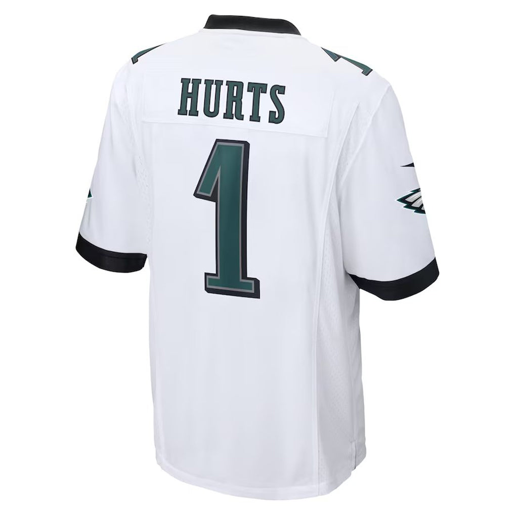 tocy P.Eagles #1 Jalen Hurts Player White Game Stitched Jersey