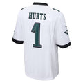 tocy P.Eagles #1 Jalen Hurts Player White Game Stitched Jersey