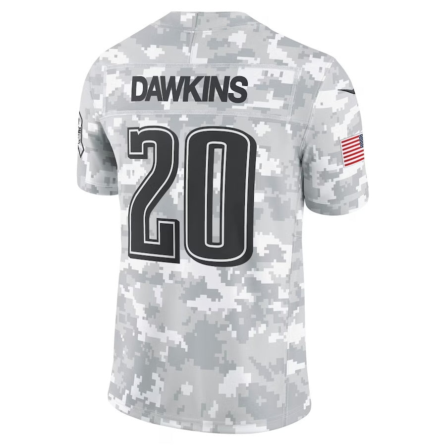 tocy P.Eagles #20 Brian Dawkins Arctic Camo 2024 Salute to Service Retired Player Limited Stitched Jerseys