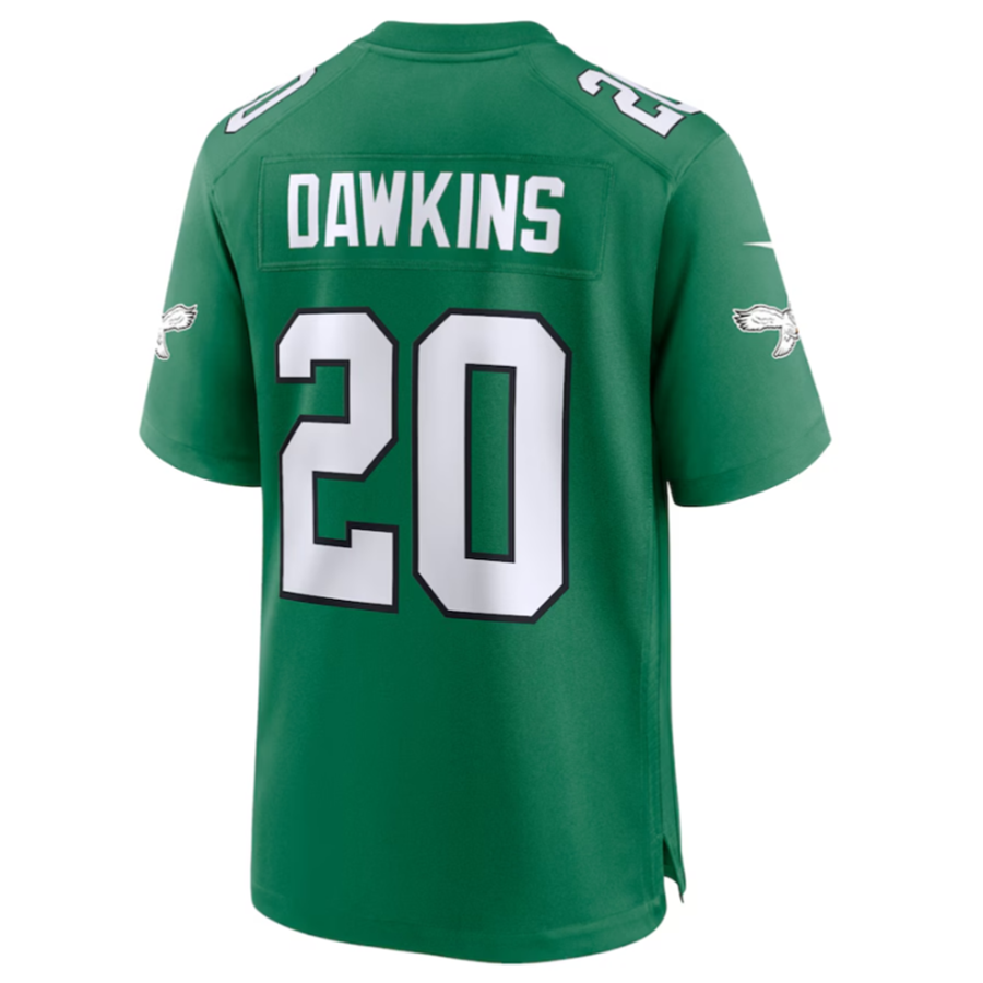 tocy P.Eagles #20 Brian Dawkins Green Alternate Retired Player Game Jersey Stitched American Stitched Jersey