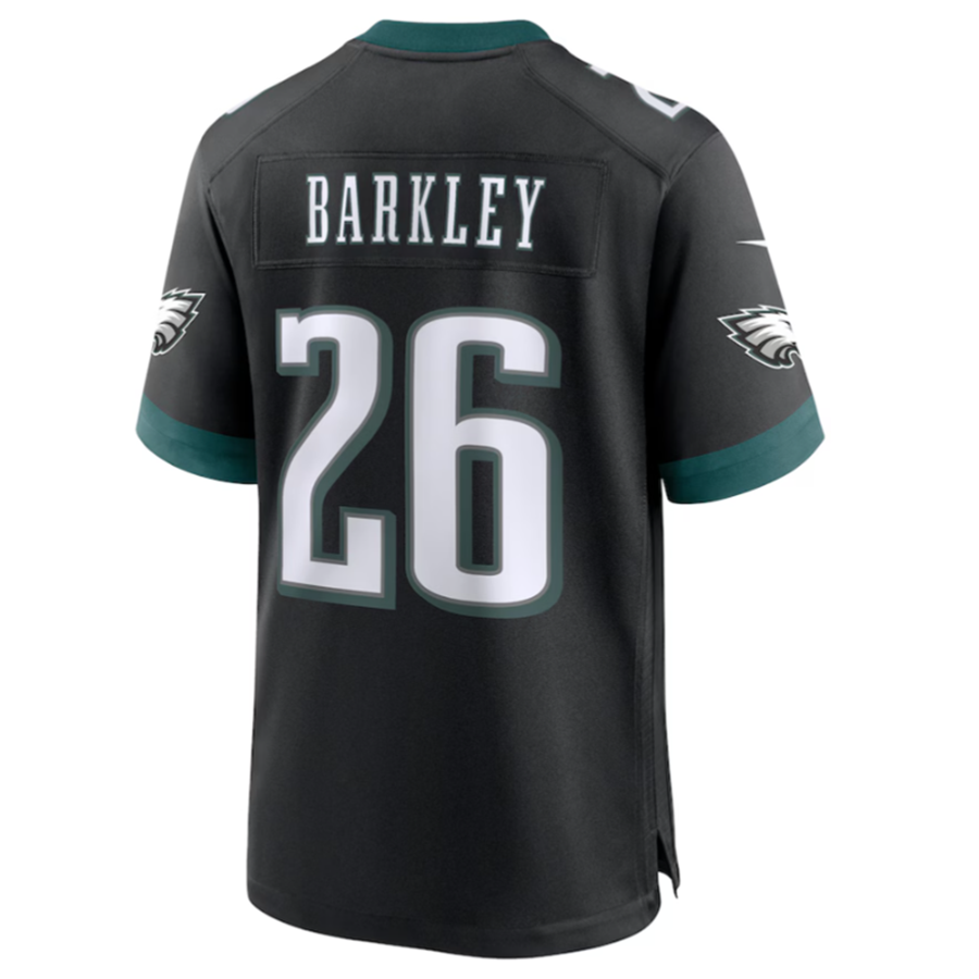 tocy P.Eagles #26 Saquon Barkley Black Alternate Game Jersey Stitched American Stitched Jersey