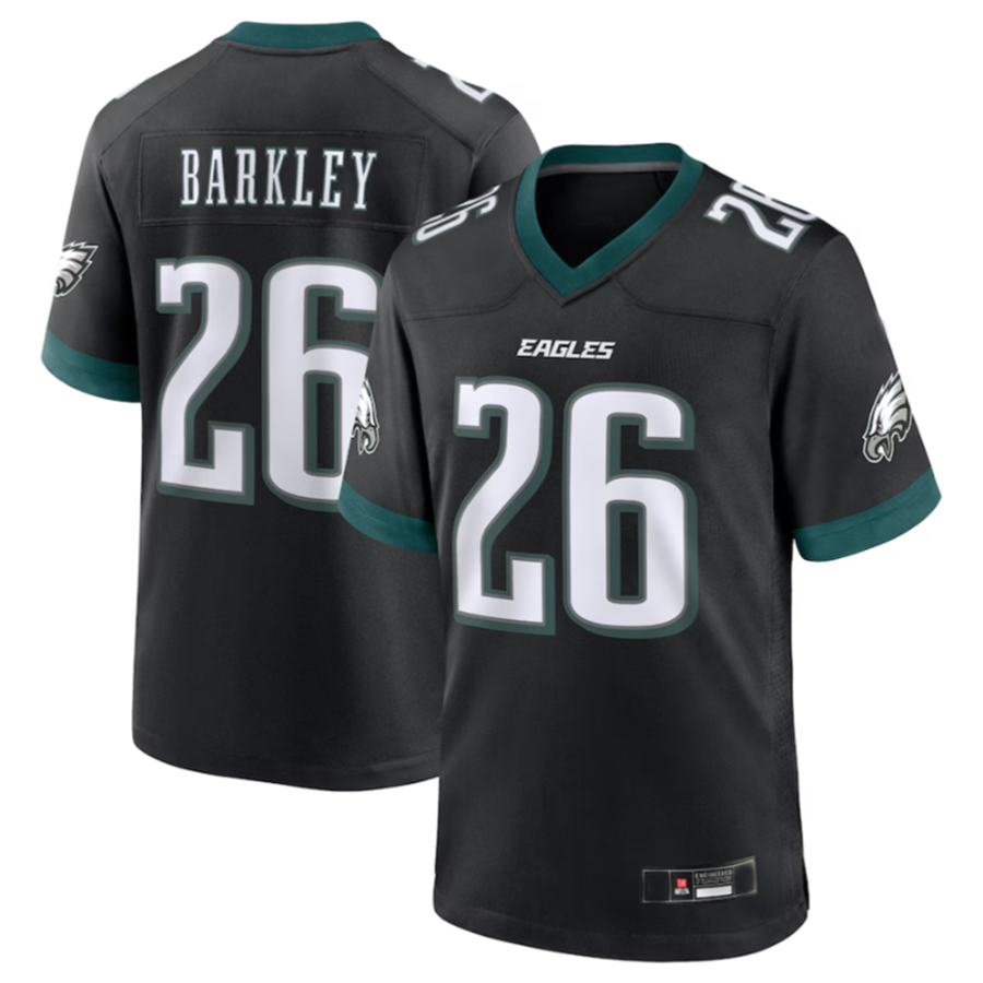 tocy P.Eagles #26 Saquon Barkley Black Alternate Game Stitched American Stitched Jerseys