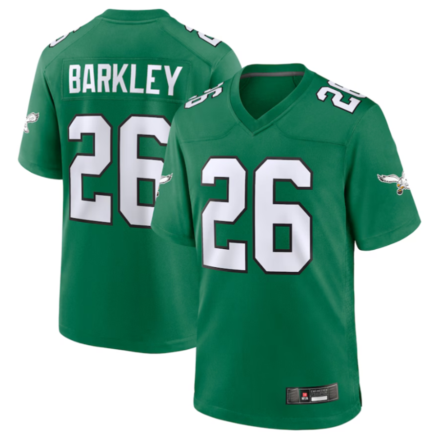 tocy P.Eagles #26 Saquon Barkley Green Alternate Game Stitched American Stitched Jerseys