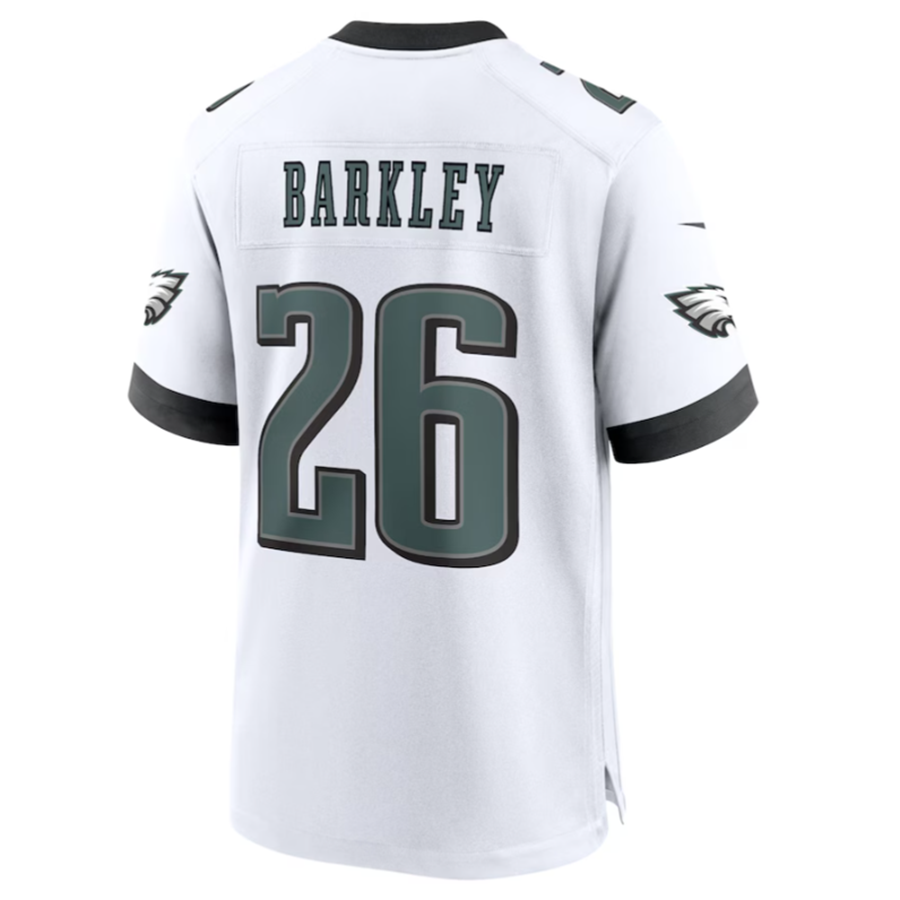 tocy P.Eagles #26 Saquon Barkley Midnight White Game Player Jersey Stitched American Stitched Jersey