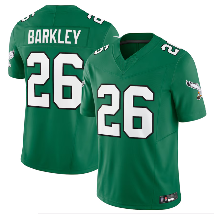 tocy P.Eagles #26 Saquon Barkley Player Kelly Green Vapor F.U.S.E. Limited Stitched Jerseys