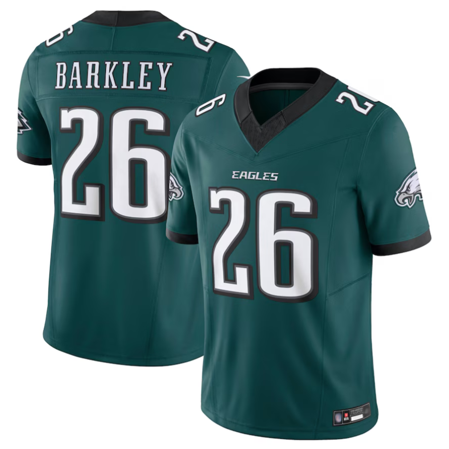 tocy P.Eagles #26 Saquon Barkley Player Midnight Green Vapor F.U.S.E. Limited Stitched Jerseys