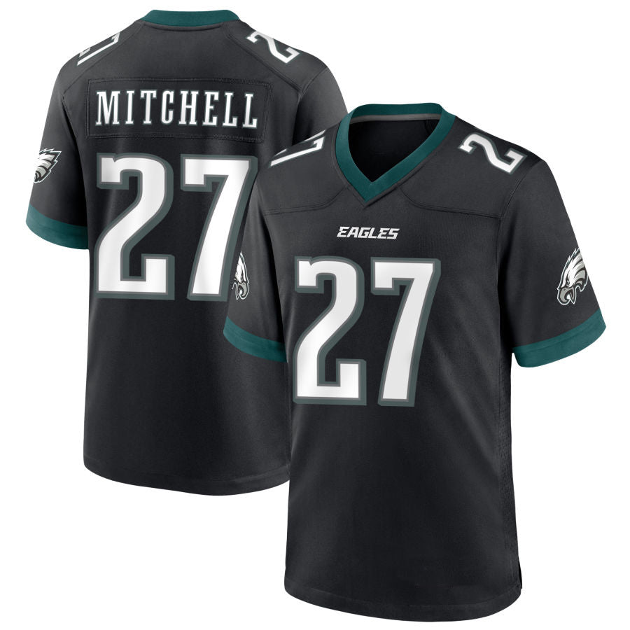 tocy P.Eagles #27 Quinyon Mitchell Player Black Home Game Stitched Jerseys