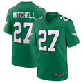 tocy P.Eagles #27 Quinyon Mitchell Player Kelly Green Replica Game Stitched Jerseys