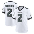Tocy P.Eagles #2 Riq Woolen Player White Game Home Stitched Jerseys