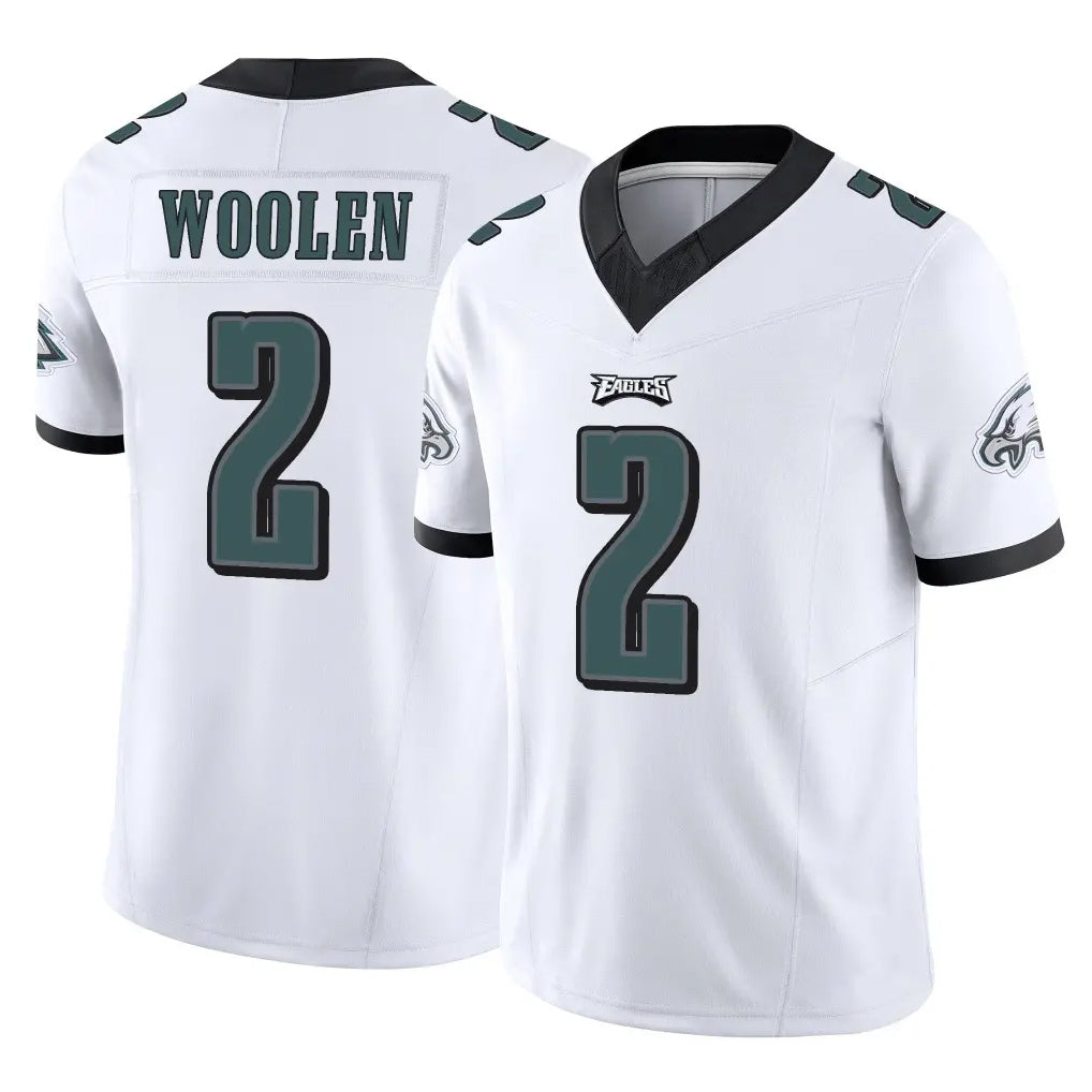 Tocy P.Eagles #2 Riq Woolen Player White Limited Vapor F.U.S.E. Home Game Stitched Jerseys